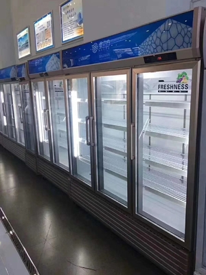 Double Glass Door Refrigerator Gold Series Multi Layer Commercial