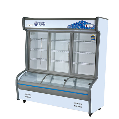 Food and beverage order counter Dishes restaurant barbecue refrigerator commercial upright freezer glass door
