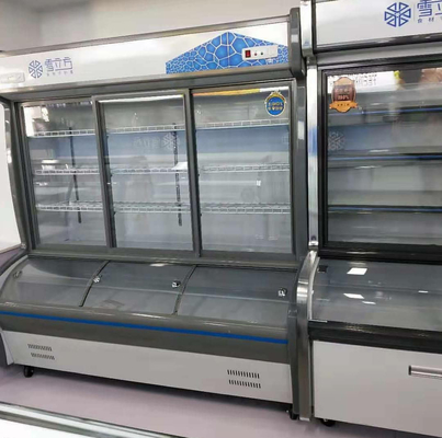 Food and beverage order counter Dishes restaurant barbecue refrigerator commercial upright freezer glass door