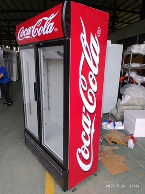 drink fridge with glass door 3 door display freezer