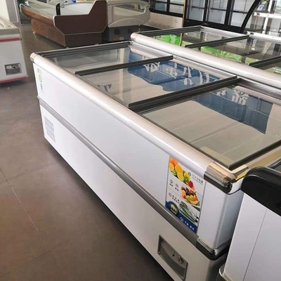 reach in freezer glass door display cabinet commercial large capacity horizontal freezer fresh-keeping and freezing