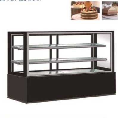 upright glass door chiller cabinet right Angle rear door air cooled cake crisper display cabinet