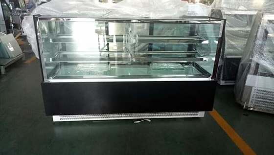 upright glass door chiller cabinet right Angle rear door air cooled cake crisper display cabinet