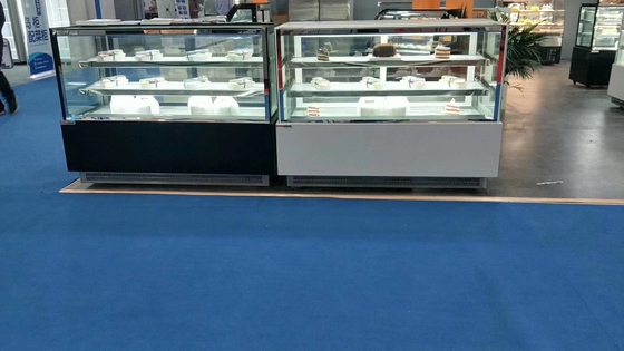 upright glass door chiller cabinet right Angle rear door air cooled cake crisper display cabinet