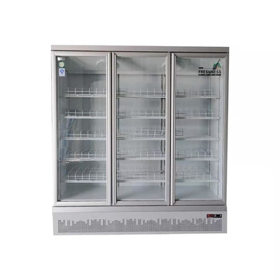 commercial glass door display freezer Convenience three glass doors Refrigerated stereoscopic display cabinet