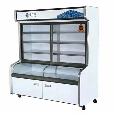 upright glass door freezer Three temperature order glass door direct cooling refrigerate and preserve cabinet