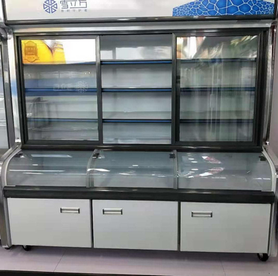 upright glass door freezer Three temperature order glass door direct cooling refrigerate and preserve cabinet