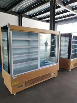 commercial freezer Supermarket fruit shop vegetable shop preservation display commercial with door curtain cabinet
