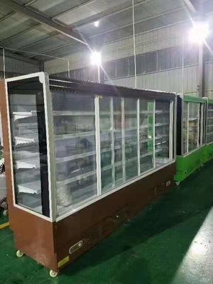 commercial freezer Supermarket fruit shop vegetable shop preservation display commercial with door curtain cabinet