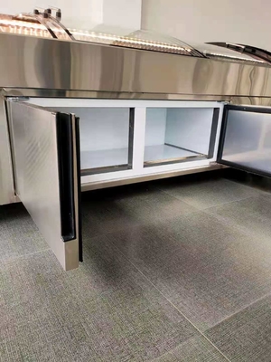 commercial glass Ladder ice table seafood barbecue display commercial order fruit fishing preservation cabinet
