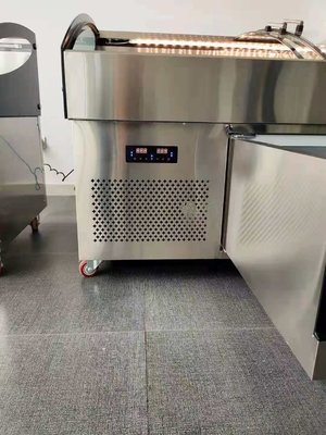 commercial glass Ladder ice table seafood barbecue display commercial order fruit fishing preservation cabinet
