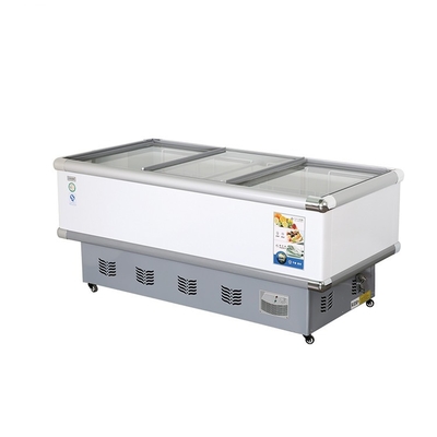 reach in freezer glass doorHorizontal island cabinet commercial  direct  cooling refrigeration and freeze display cabine