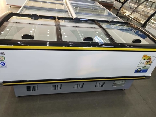 reach in freezer glass doorHorizontal island cabinet commercial  direct  cooling refrigeration and freeze display cabine