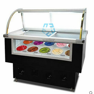Counter 10 Pans Commercial Ice Freezers R134A Static Cooling