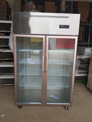 220V Double Door Fridge Freezer Commercial 1.2m Double Temperature
