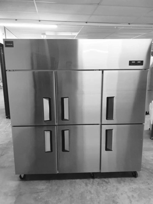 6 Door Stainless Steel Commercial Fridge Freezer 1350L 48 cu ft