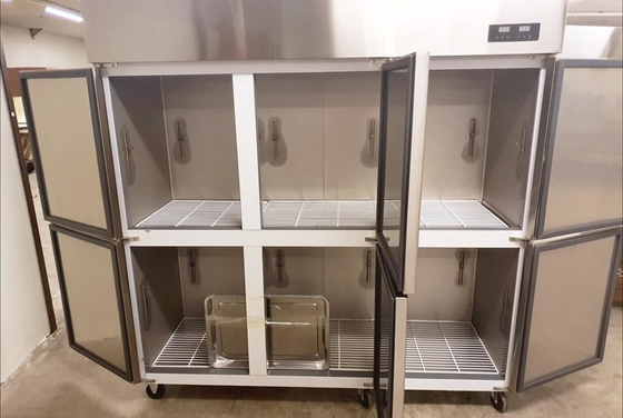 6 Door Stainless Steel Commercial Fridge Freezer 1350L 48 cu ft