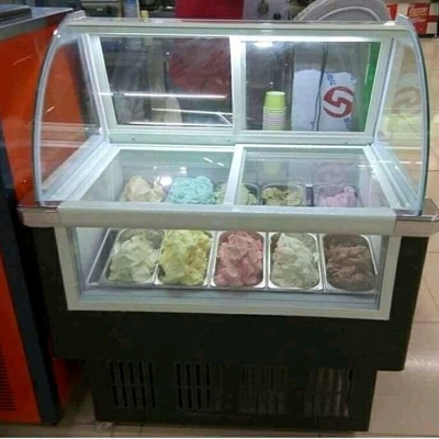 200L Commercial Ice Cream Dipping Cabinet 53 Gallon 220V 110V