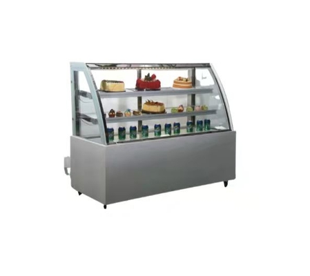 Curved Glass Cake Fridge Display Cabinet 0.9m 1.2m 1.5m 1.8m