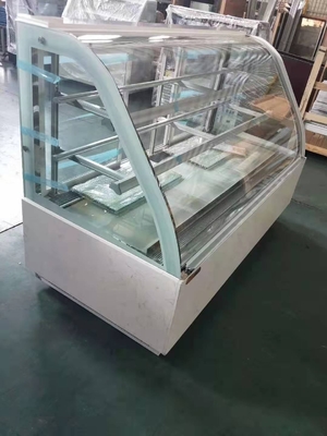 Curved Glass Cake Fridge Display Cabinet 0.9m 1.2m 1.5m 1.8m