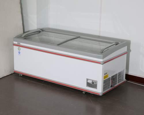 Top Open Supermarket Island Freezer Single Temperature Manual Defrost