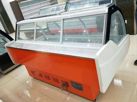 Sliding Door Deli Display Freezer 1.5m 2m 2.5m Stainless Steel Meat