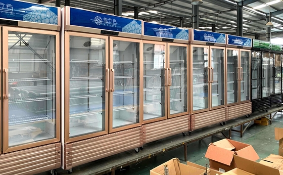 Supermarket Cold Drink Display Fridge Double Door 738L