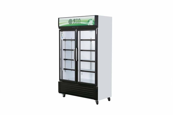 Supermarket Transparent Glass Door Display Refrigerator Vertical Bottle Chiller