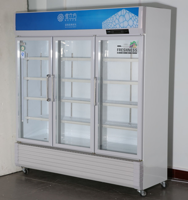 Commercial Vertical Glass Door Freezer Cold Energy Drink Beverage Display Refrigerator