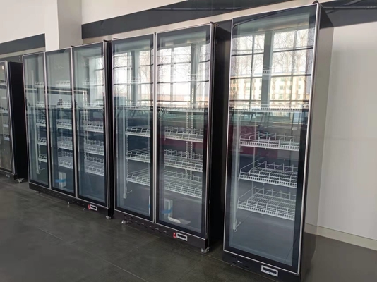 Slim Glass Door Air Cooling Drink Cooler Wine Display Chiller