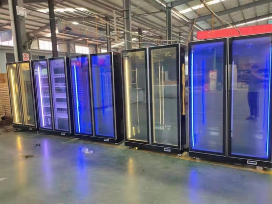 Three Door 1800L Beer Upright Glass Door Freezer Beverage
