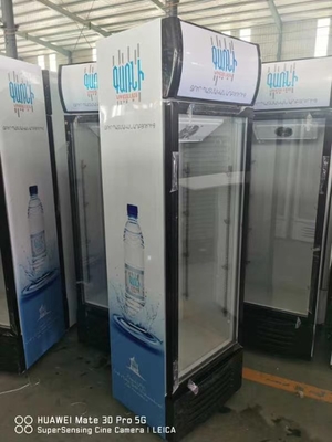 338L Drinks Glass Door Display Freezer Direct Cooling Single Door