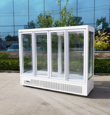 220V Floral Display Cooler 85 Cu Ft 3 Doors Tempered Glass