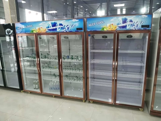 1860L Upright Glass Door Display Freezer 110V To 240V 3 Door