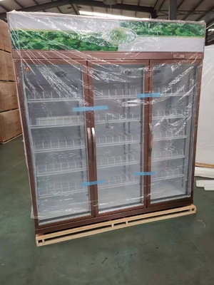 1860L Upright Glass Door Display Freezer 110V To 240V 3 Door