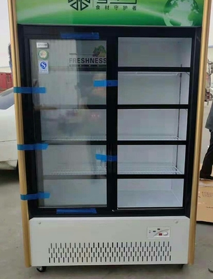 Commercial Vertical Sliding Door Beverage Display Freezer