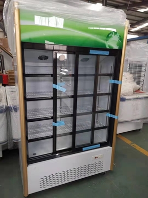 Commercial Vertical Sliding Door Beverage Display Freezer