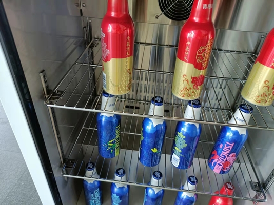 230L Upright Display Bar Fridge With Glass Door Stainless Steel R600a R134a