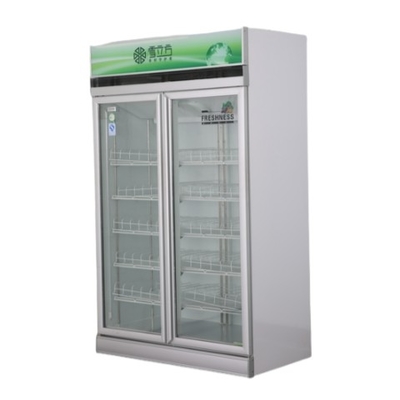 Real Air-Cooled Beverage Display Cabinet Double Door Fresh-Keeping Cabinet
