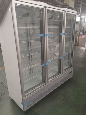Under unit Convenience three glass doors Refrigerated stereoscopic display cabinet