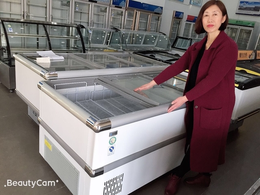 Direct Cooling Commercial Supermarket Dedicated Large Capacity Display Freezer Freezer