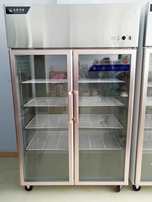 Refrigerated fresh food meat ice cream double door glass door refrigerated freezer