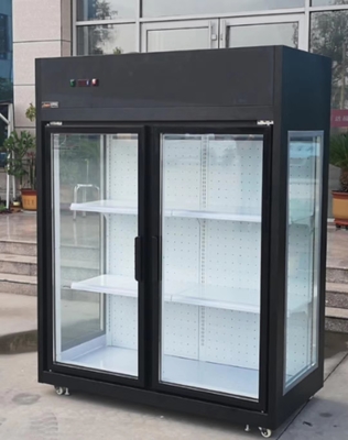 Fresh flowers display refrigerated preservation three-sided glass display case