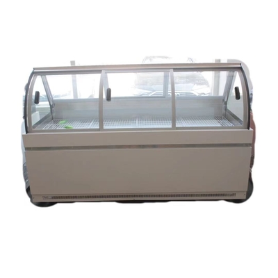 Duck neck deli freezer freezer display cabinet single and double temperature front and rear door arc glass