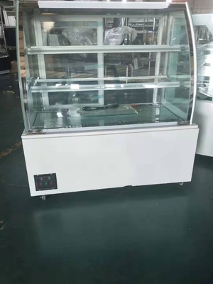 Open the door cake cabinet, air cooled refrigerator, table, room temperature west pastry