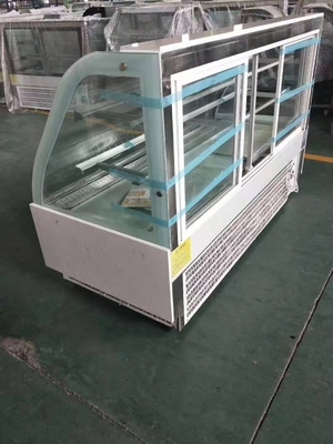 Open the door cake cabinet, air cooled refrigerator, table, room temperature west pastry
