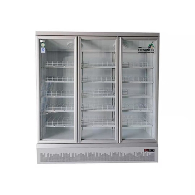 Beverage Glass Door Display Freezer Air Cooled For Supermarket Restaurant Store