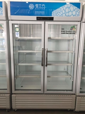 Beverage Display Cabinet Upper Unit Air Cooled Refrigeration Blue Series Fresh Keeping