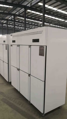 Stainless Steel Six Door Double Temperature Freezer Large Capacity
