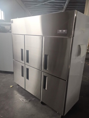 Stainless Steel Six Door Double Temperature Freezer Large Capacity